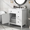 Whisen Vintage 30" Bathroom Vanity with Sink Top, Bathroom Vanity Cabinet with Door and Drawers - 3 of 4
