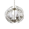 Yosemite Home Decor Symie 4-Light Brushed Nickel Chandelier with White Glass Shade, 19.6 x 19.6 x 19.3, (120022412) - 3 of 4