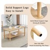 Mshliw Modern 2-Tier Coffee Table with Open Storage Shelf, Rectangular Center Table with Rounded Rubberwood Legs, Wood Finish - 4 of 4
