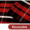 Outdoor Christmas Door Mat, 35x59, Red Black Plaid, Washable Cotton, Reversible, for Front Porch, Entryway, Kitchen - 4 of 4