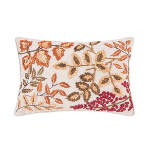 C&F Home 12" x 18" Floral Autumn Harvest Leaves Accent Throw Pillow - 1 of 4