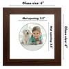 Americanflat 6" x 6" Picture Frame with Mat - Round & Heart Designs - Stylish Decor for Living Rooms, Dorms, Offices & More - 2 of 4