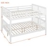 Grungis Full over Full Loft Bed with Ladder,Modern Bunk Bed with Guardrails Can Divided Into 2 Beds,Loft and Bunk Bed for Bedroom - 3 of 4
