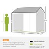 8' x 5.5' Metal Garden Storage Shed, Extra Large Outdoor Tool Storage House w/Lockable Doors, Window, Air Vents - 3 of 4