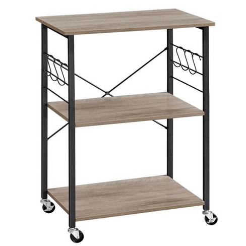 VASAGLE ALINRU Kitchen Baker’s Rack with Steel Frame, Greige