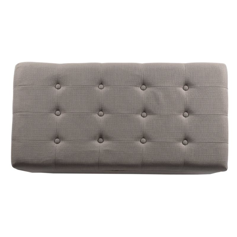Large Tufted Storage Bench Textured Gray - HomePop, 5 of 10
