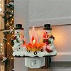 Racxily Plug-In Resin 3D Flameless Candle Night Light - Snowman Flameless Campfire Night Light, Perfect For Christmas Decoration - 3 of 4