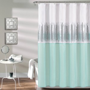 72"x72" Night Sky Shower Curtain - Lush Décor - 1 of 4