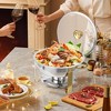Chafing Dishes for Buffet, 5 QT Buffet Servers and Warmers Set of 2/4, Round Chafing Dishes with Glass Lid, Stainless Steel Food Warmers - 4 of 4