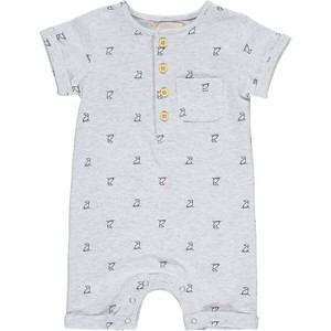 Gender Neutral Baby Boys Martingale Henley Romper - ME & HENRY - 1 of 2