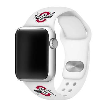 NCAA Ohio State Buckeyes White Apple Watch Band