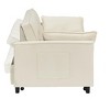 Kumasinova Velvet/Corduroy Couch with Pull-Out Bed,3 in 1 Convertible Loveseat with Backrest&2 Pillows,Sleeper Sofa Bed with Pockets for Living Room - 3 of 4