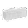 CAVINAS Rectangular Polyester Storage Ottoman Bench with Tufted Waffle Stitch Top,Storage Benches for Living Room,Bedroom - 3 of 4