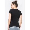 Womens Maternity Tops V Neck Cross Front Short Sleeve Nursing Top - 3 of 3