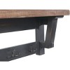 Adam 42 in. Wood Coat Hook with Shelf, Rustic Industrial Entryway Storage Rack with French Cleat, Natural Finish with Five Black Steel Double Hooks - 4 of 4