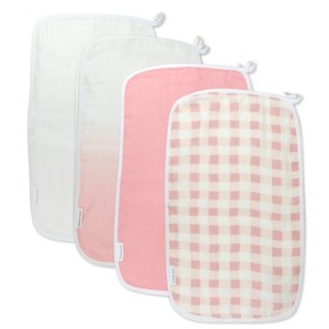 Honest Baby 4-Pack Organic Cotton Multi-layer Woven Burp Cloths - 1 of 4