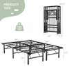 Costway 14'' Twin/Full/Queen Size Metal Platform Bed Foldable Mattress Foundation Tool-Free Assembly - 3 of 4