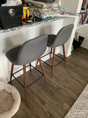 Pebble Mid-century Modern Bar Height Table Walnut/black - Lumisource :  Target