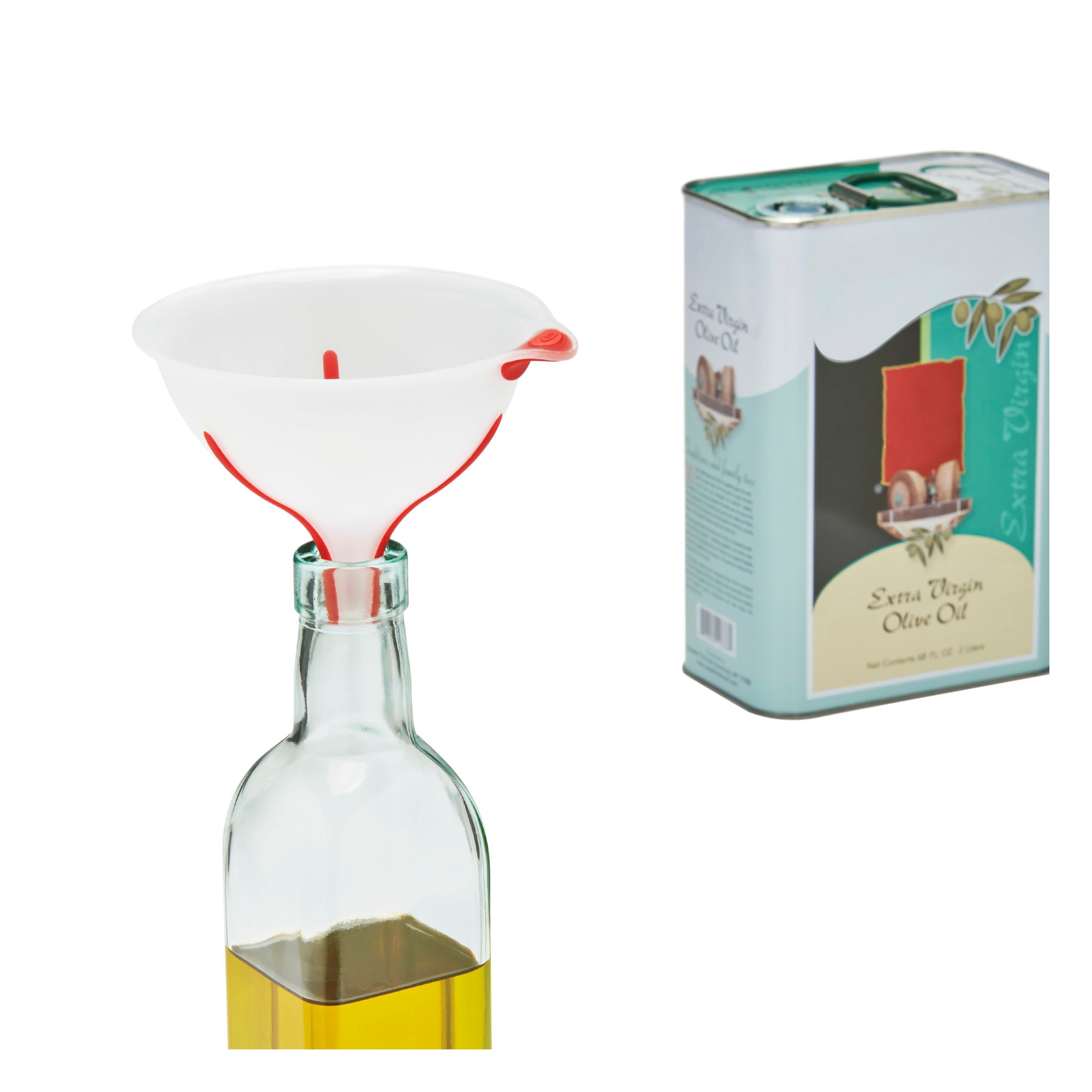 OXO 3pc Funnel Set Red: Plastic, Dishwasher-Safe, Kitchen Funnels for Bottles, Small & Versatile Use