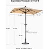 PURPLE LEAF Patio Umbrella Outdoor Table Umbrella Aluminum Frame Market Umbrella Sun Umbrella with 8 Sturdy Ribs - 4 of 4