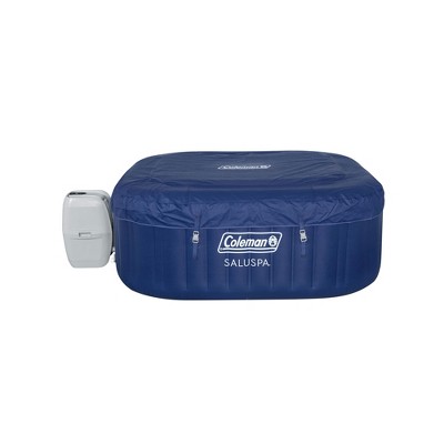 Coleman SaluSpa Blue Square Inflatable Hot Tub with 140 Jets