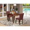 HomeStock 3-Pc Mahogany Finish Square Solid Wood Top Dining Table Set - Seats 2 - 2 of 4