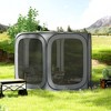 Outsunny 11 x 11ft Pop Up Screen Tent, UPF50+ Camping Gazebo with Carry Bag for Outdoor Activities - 2 of 4