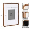 Kate & Laurel All Things Decor 16"X20" Matted to 8"X10" Inglewood Picture Frame Set Walnut Brown - 2 of 4