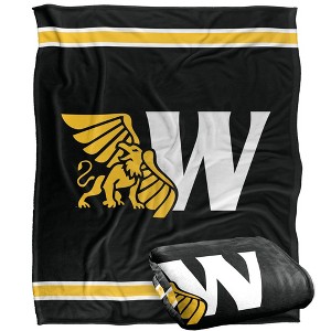 Missouri Western State University Primary Logo Stripes Silky 50x60 Blanket, 1 Sided - 1 of 4