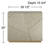 55 Downing Street Marian 39 1/2" Wide Gold Stainless Steel Asymmetrical 2-Door Cabinet - 4 of 4