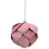 Northlight 5" Pink Flower Glitter Petal Shatterproof Ball Christmas Ornament - 3 of 4