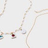 Bug Charm with Acrylic Pearl Necklace Set 2pc - Universal Thread™ Gold/White: Lobster Claw Clasp, Recycled Zinc - 3 of 3