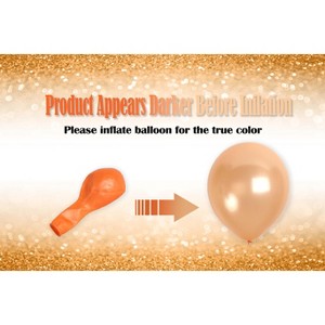 Treasures Gifted Pearlescent Champagne Balloons - 12 Inch Latex Balloons - 72 Pack - 1 of 1