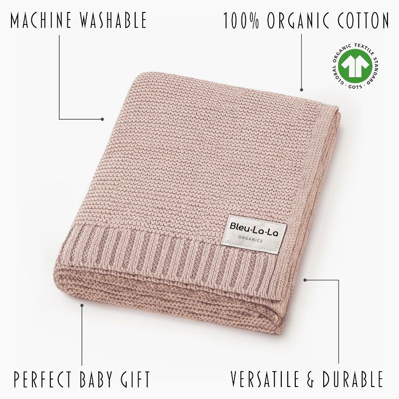 100% Luxury Organic Cotton Baby Swaddle Blanket for Newborn and Infant Boys and Girls, 3 of 12