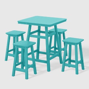 WestinTrends Malibu All Weather Hdpe Outdoor Patio Counter Height Dining Set (5-Piece) - 1 of 4