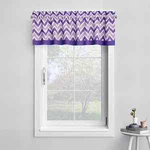 Bacati - Single Light Filtering Window Valance Mix N Match Chevron Lilac/Purple - 1 of 4