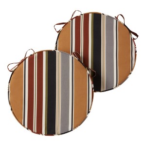 18" Round Outdoor Chair Pad Set of 2 - 1 of 4