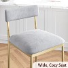 Nasitip 4PACK Bar Stools Set, Kitchen Bar Stools with Footrest, 25.5''Upholstered Gold Bar Chairs with Back, Counter Height Barstools,Gray-Gold - 4 of 4