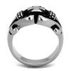 Slickblue Men’s Stainless Steel Iron Cross Ring, Polished Finish, No Stone, 9.33g Weight, Size 8-14 - 3 of 4
