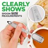 NutriChef Stainless Steel Measuring Spoons Set - 6Pc Heavy Duty Oval Shaped Metal Measuring Spoon for Dry or Liquid Ingredients - 4 of 4