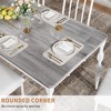 78.8'' Long Dining Table for 6-8 People, Mid Century Kitchen Table with Unique Metal Legs, Industrial Kitchen & Dining Room Furniture - 3 of 4