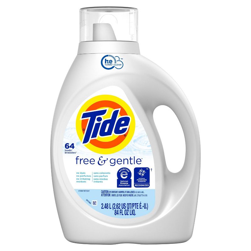 Tide Free & Gentle HE Compatible Liquid Laundry Detergent Soap, 3 of 16