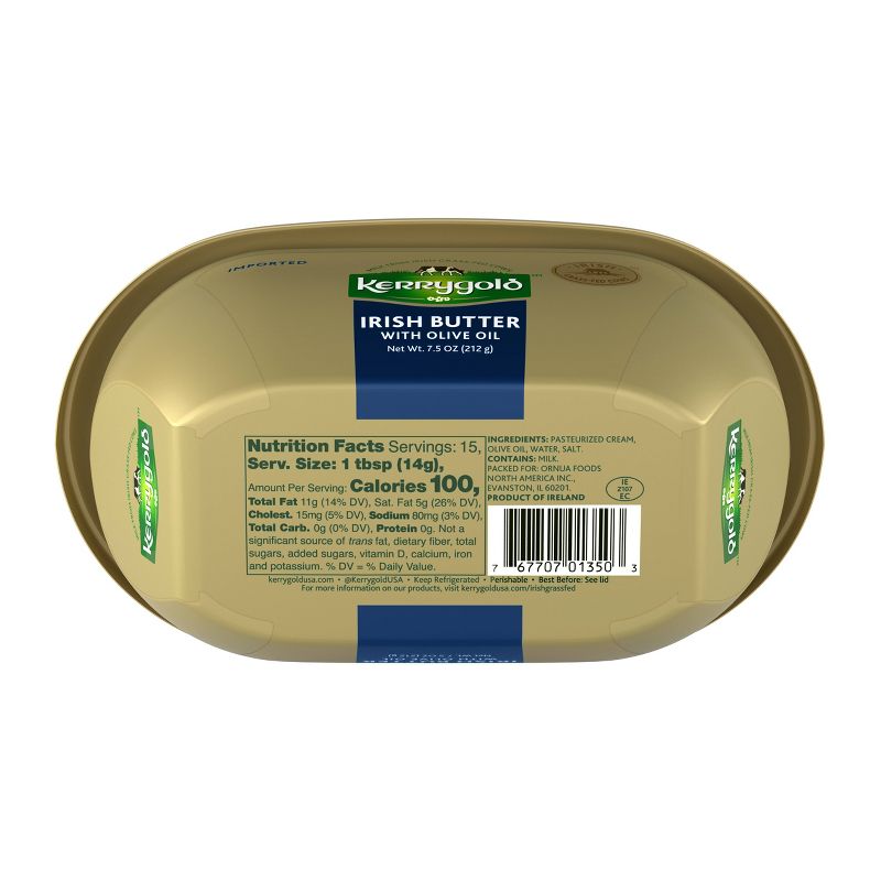 Kerrygold Pure Irish Butter with Olive Oil - 7.5oz, 4 of 7
