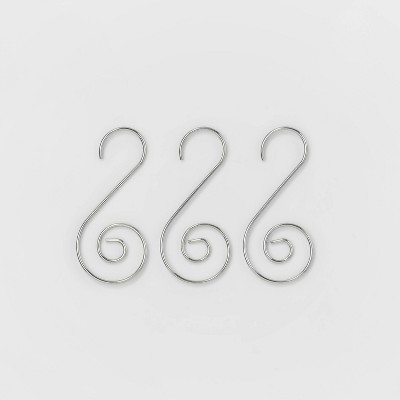 15ct Swirly Ornament Hook Silver - Wondershop™