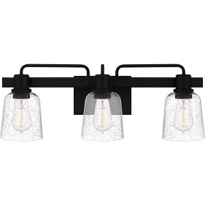 Quoizel Lighting Lydia 3 - Light Vanity in  Matte Black - 1 of 4