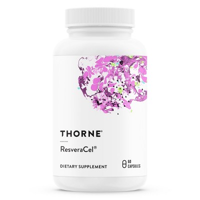 Thorne ResveraCel - Nicotinamide Riboside with Quercetin Phytosome and Resveratrol - 60 Capsules - 30 Servings