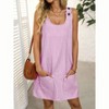 Coolmee Womens Summer Dress U Neck Sleeveless Striped Mini Tank Dress with Pocket Casual Loose Sundres - 2 of 4