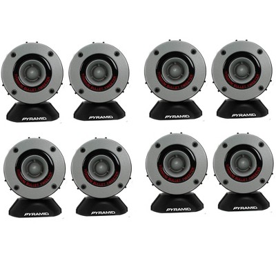 Pyramid 3.75" 300W Super Car Audio Horn Bullet Aluminum Tweeters (4 Pair)