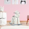Qaba Kids Plush Ride-On Rocking Horse with Bear Toy, Children Chair with Soft Plush Toy & Fun Realistic Sounds - 3 of 4