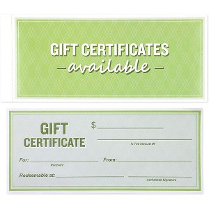 Best Paper Greetings 50-Sheet Gift Certificate Book for Gift Giving, 8.5 x 3.5 in - 1 of 4